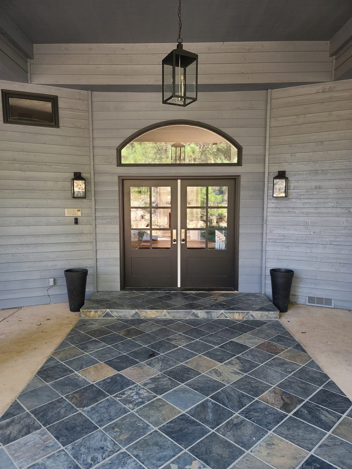 Custom exterior door fit and finish